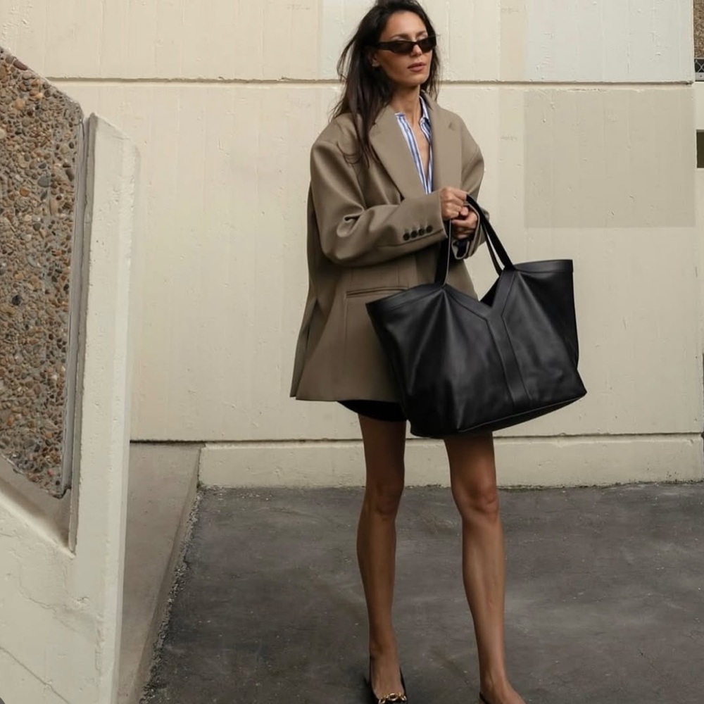 The Frankie Shop Oversized Tan Blazer